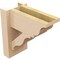 Ekena Millwork 6-in W x 12-in D x 12-in H Funston Trad Rough Cedar Woodgrain TimberThane Outlooker, Primed Tan OUTUR060X12X12FST04RCPR - alternate 2